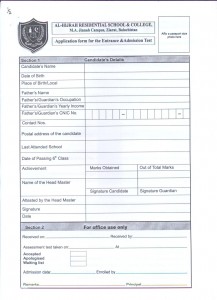 Application Form 1